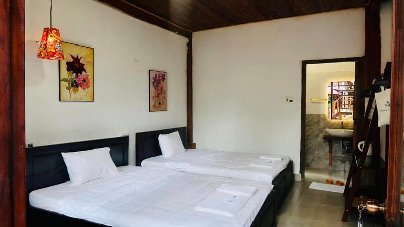 homestay mang den phòng ngủ đôi 2 giường Alba-Ra Homestay