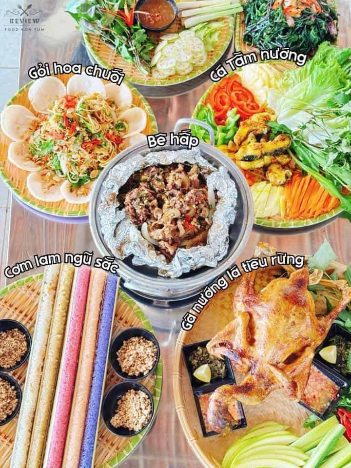 Gà nướng cơm lam Huỳnh Gia ở Măng Đen
