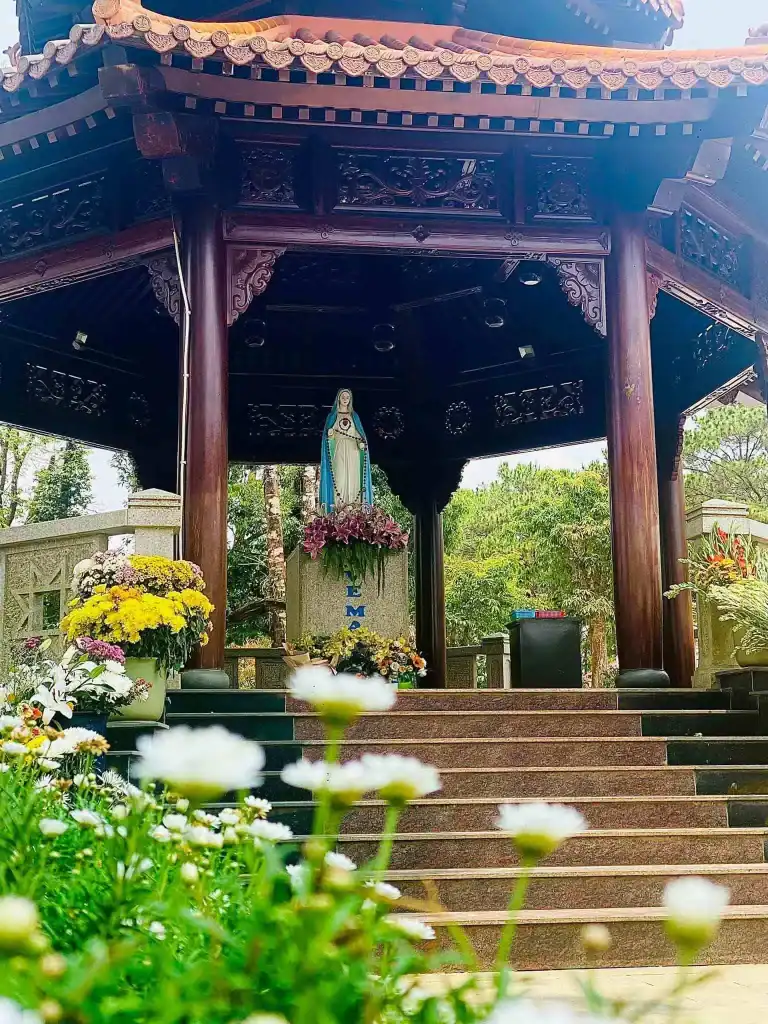 Không gian Đức Mẹ Măng Đen giữa rừng thông