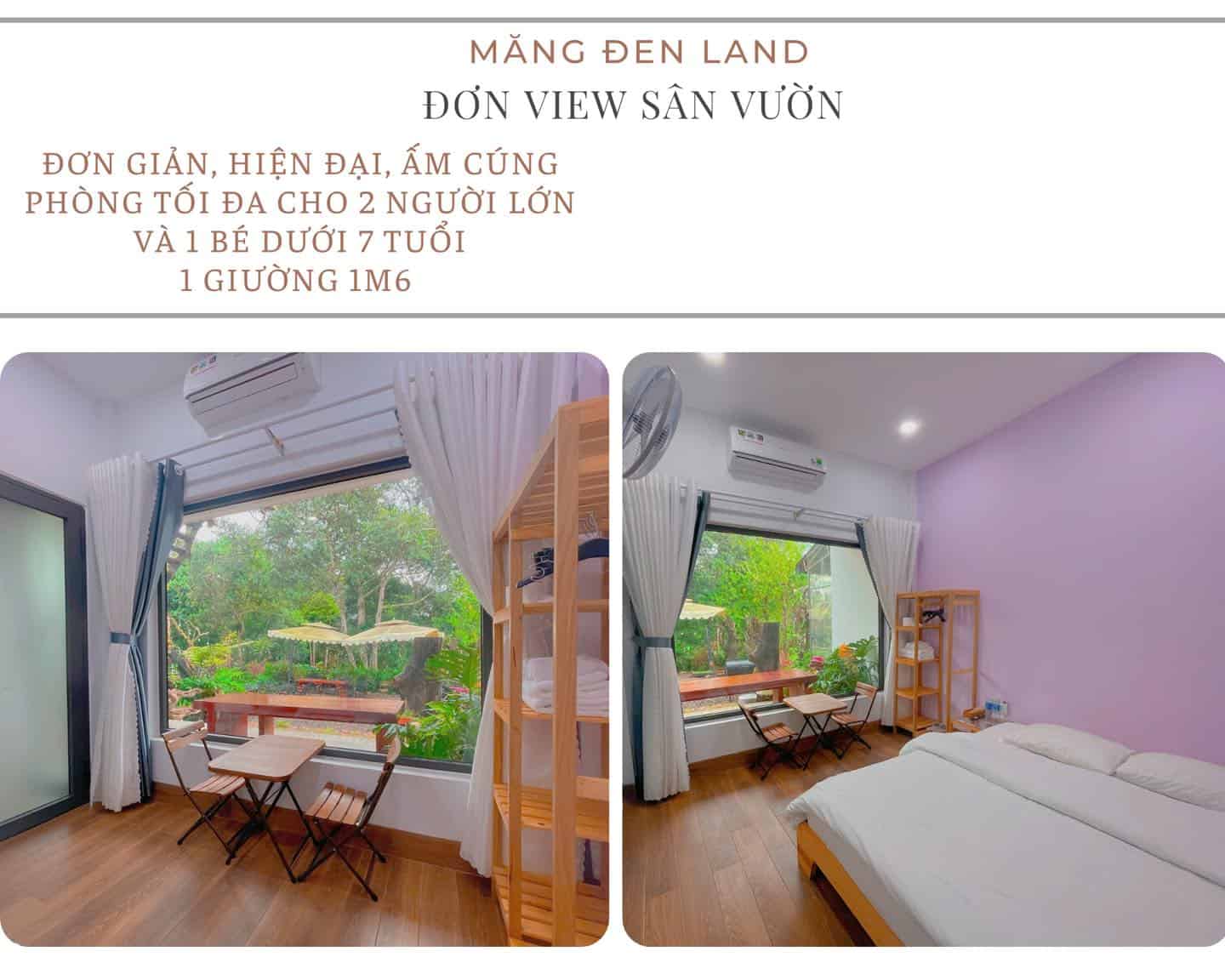 homestay Măng Đen hình ảnh phòng đơn view sân vườn