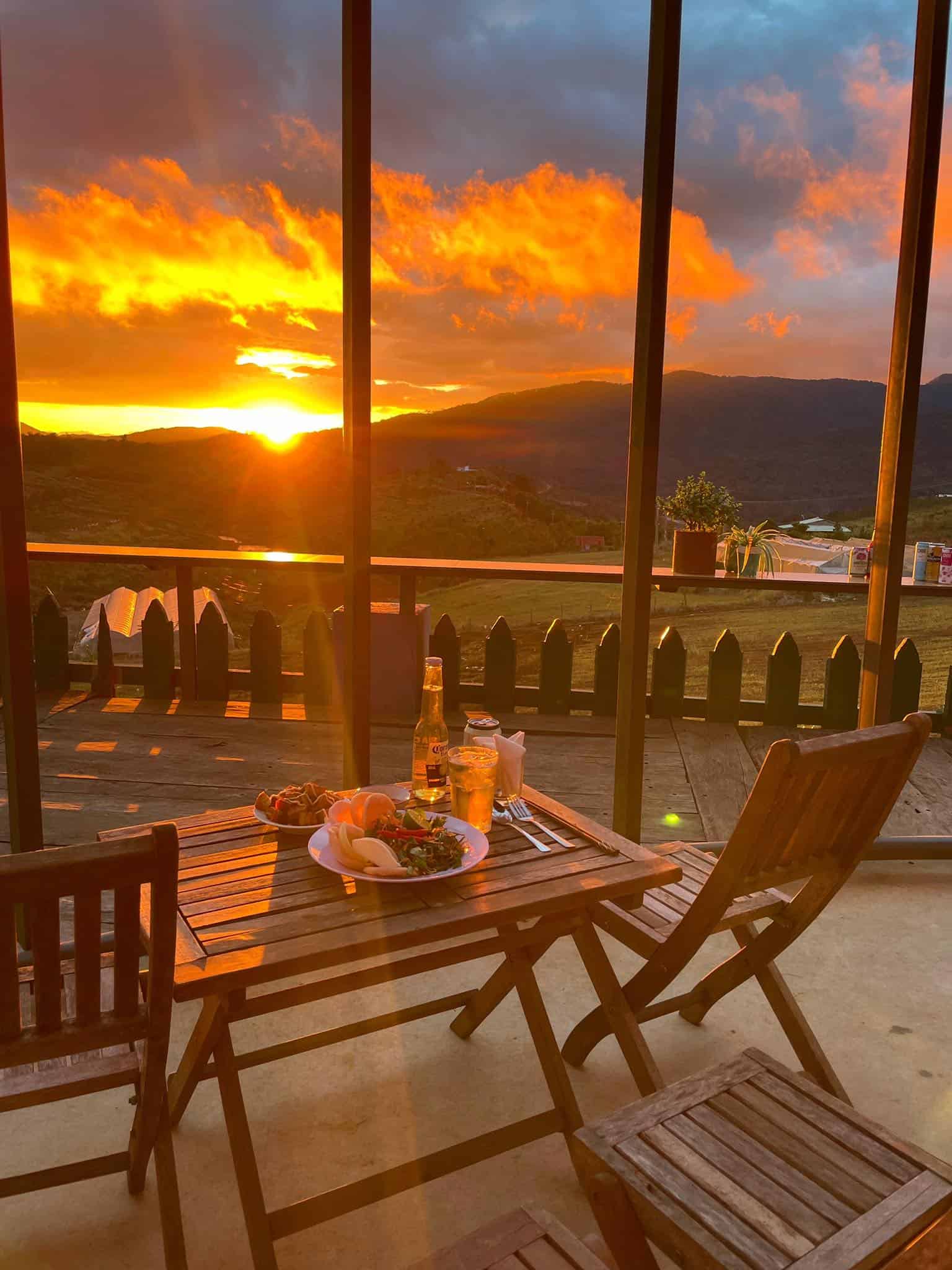 homestay Mang Den hoàng hôn đẹp