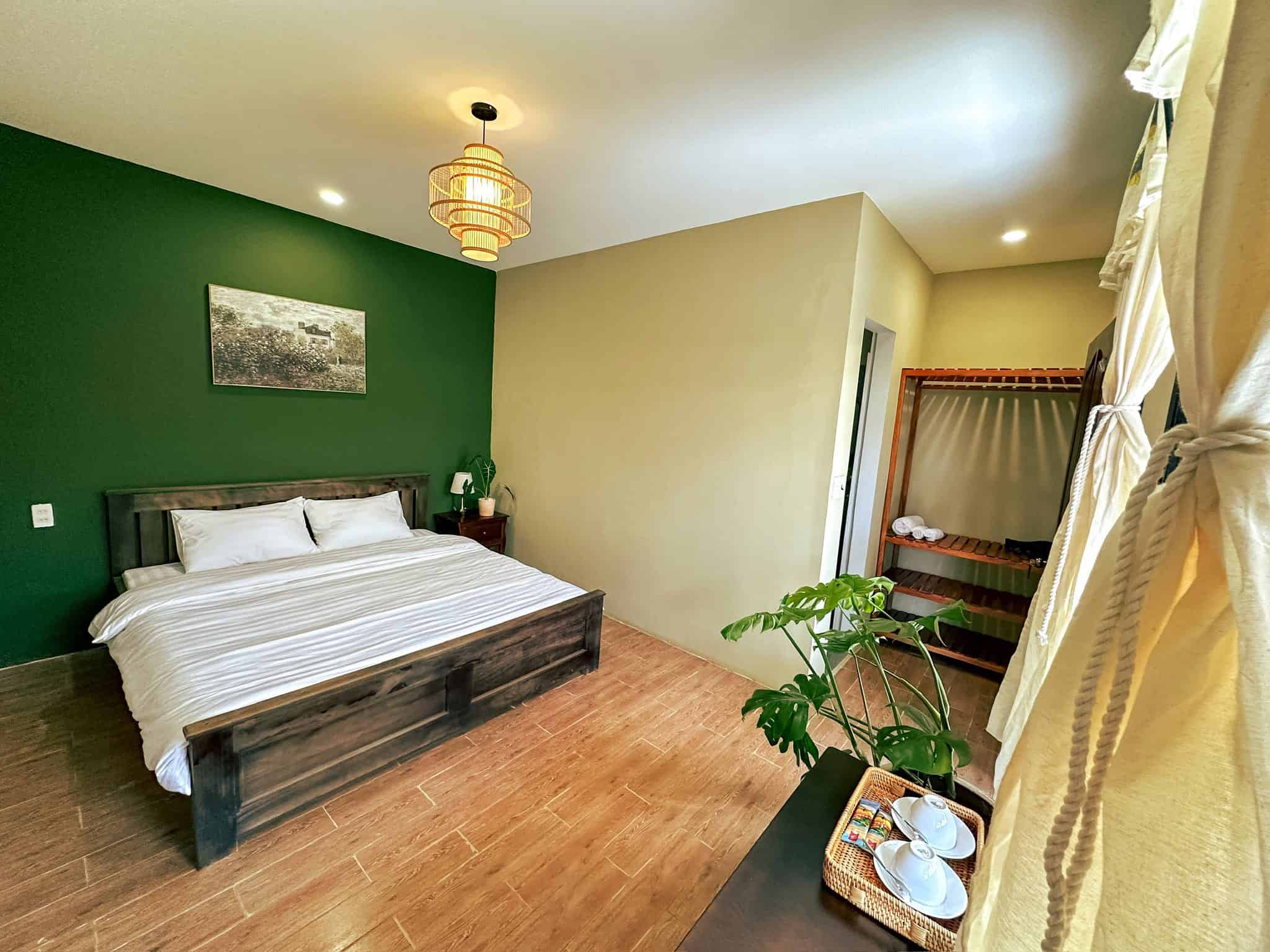 homestay Măng Đen phòng ngủ trang trí đơn giản Du Yên homestay