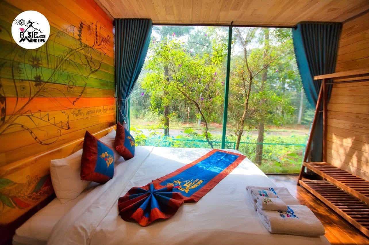 homestay Măng Đen view nhìn ra đường ở Rosie homestay