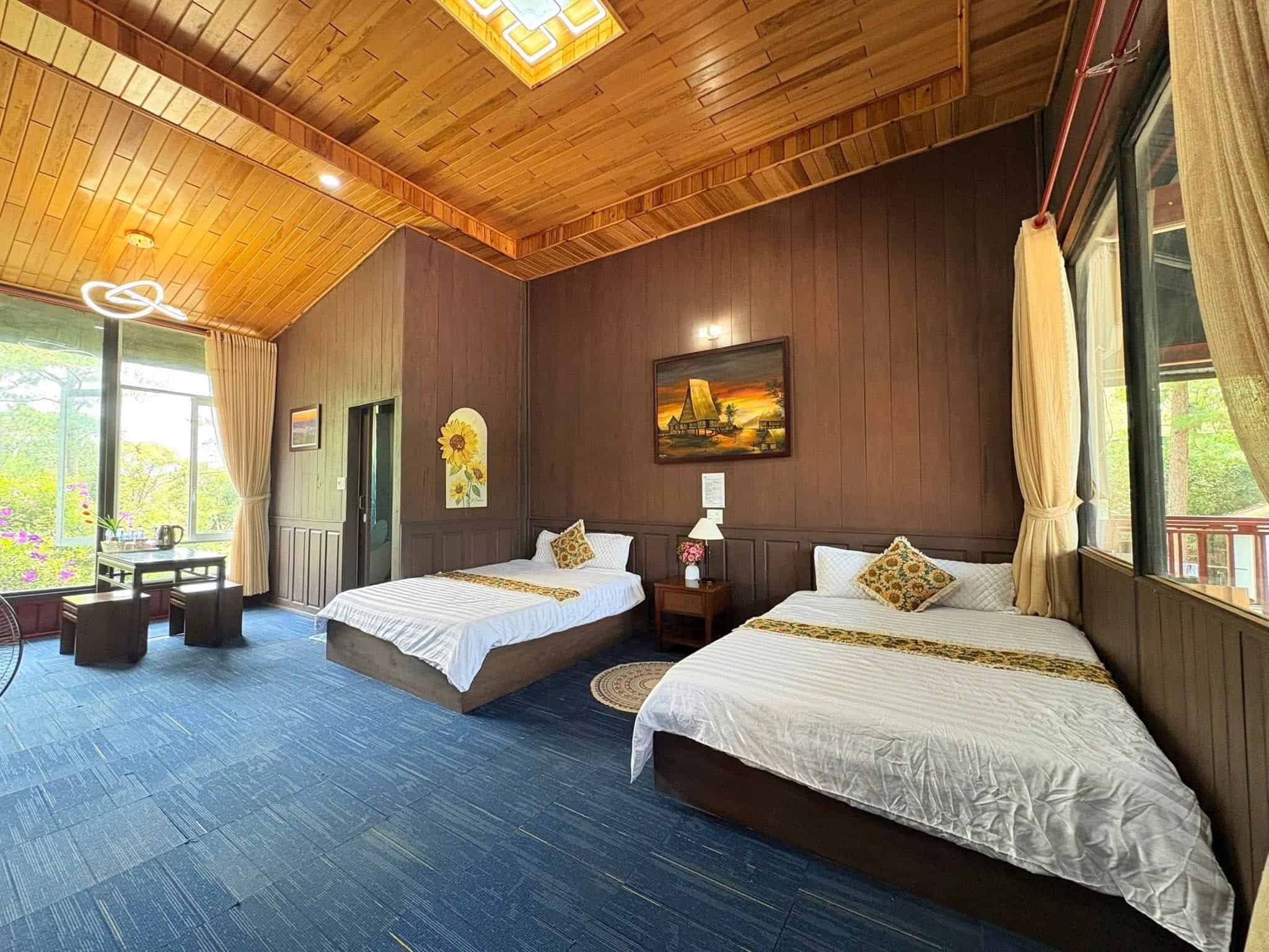 homestay mang den phòng ngủ đôi trang trí sang trọng tại Henisi Homestay