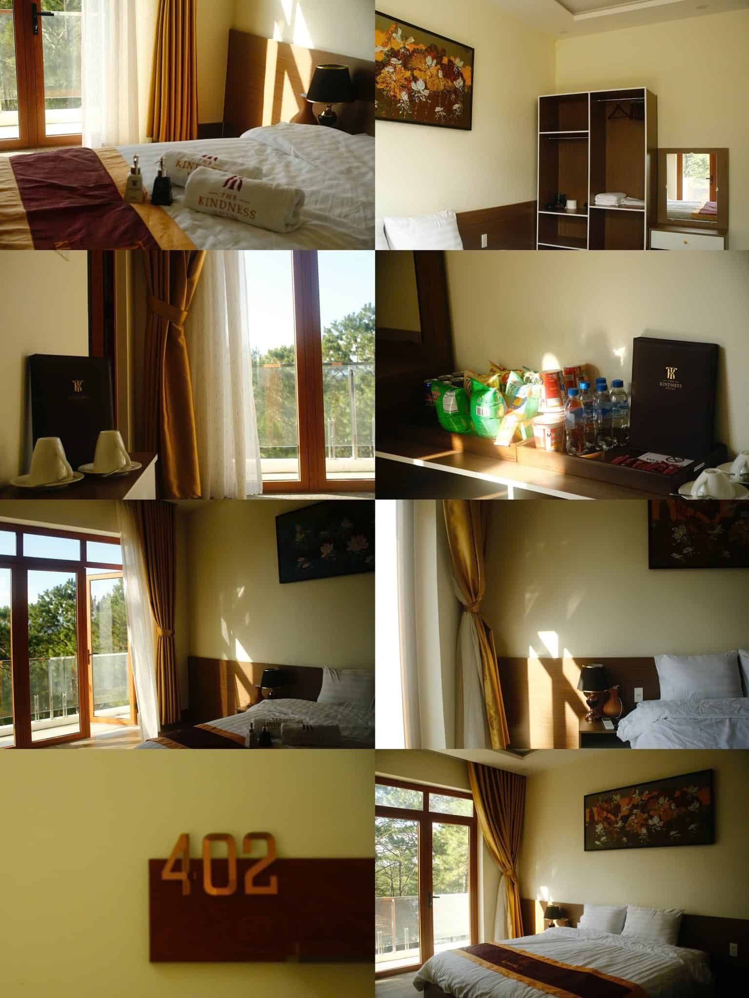 khach san mang den tổng thể góc nhìn phòng 402 the kindness hotel