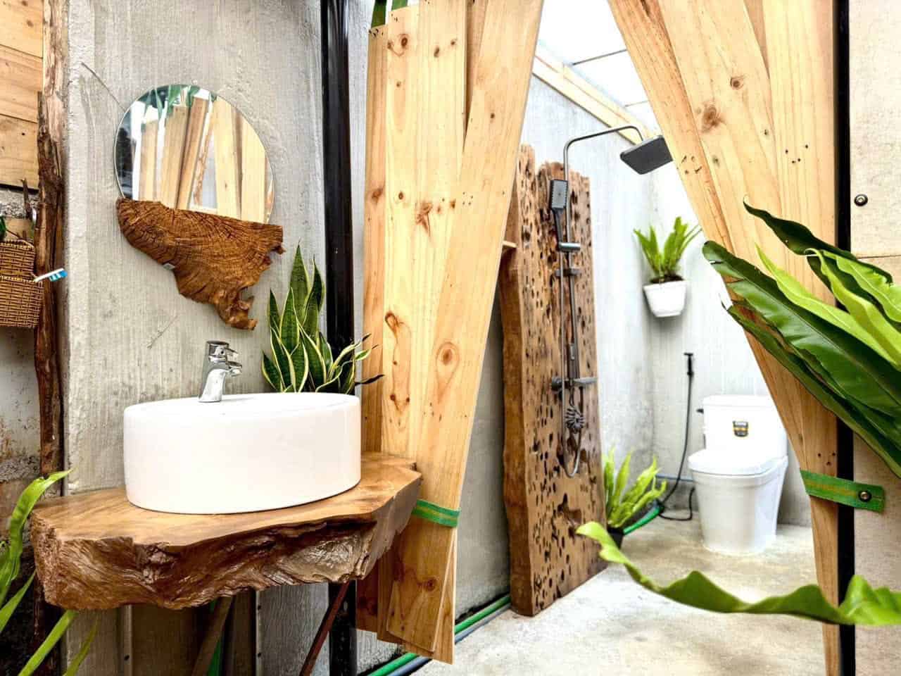 villa Măng Đen có phòng tắm sạch