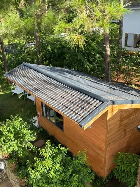 Khu bồn tắm ngoài trời tại Gemstone Villa Măng Đen