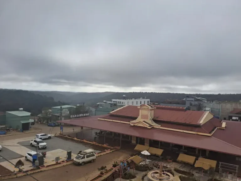 TRẠM SẠC XE ĐIỆN MĂNG ĐEN: CẬP NHẬT 3 ĐIỂM SẠC 24/7 CHÍNH THỨC 3 Du khách di chuyển bằng xe điện tham quan Măng Đen gần trạm sạc trung tâm