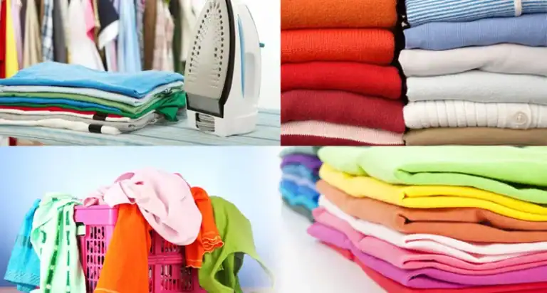 Quần áo đã giặt sấy hoàn tất, chuẩn bị trả cho khách du lịch tại Măng Đen