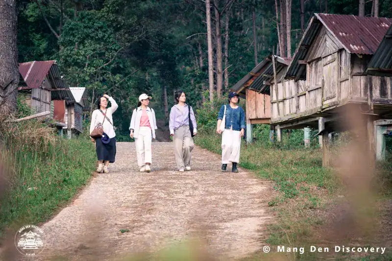 TOUR MĂNG ĐEN 3 NGÀY 2 ĐÊM – HÀNH TRÌNH KHÁM PHÁ TRỌN VẸN CAO NGUYÊN 27 Nhịp đi bộ quanh làng cho phép bạn nhìn rõ hơn đời sống bản địa.